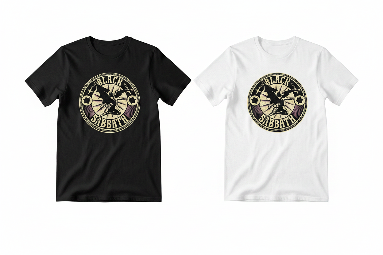 Black Sabbath vintage graphic tee in black and white