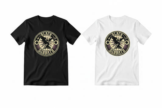 Black Sabbath vintage graphic tee in black and white